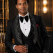 Astro Nebula - Black Crystal Shawl Tuxedo 3-Piece Tuxedo Set