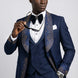 Stellar Nebula - Navy & Gold Crystal Shawl 3-Piece Tuxedo