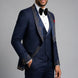 Stellar Nebula - Navy & Gold Crystal Shawl 3-Piece Tuxedo