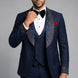 Stellar Nebula - Navy & Gold Crystal Shawl 3-Piece Tuxedo