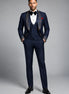 Stellar Nebula - Navy & Gold Crystal Shawl 3-Piece Tuxedo