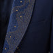 Stellar Nebula - Navy & Gold Crystal Shawl 3-Piece Tuxedo