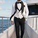 Lunar Nebula - White Crystal Shawl 3-Piece Tuxedo