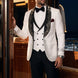 Lunar Nebula - White Crystal Shawl 3-Piece Tuxedo
