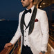 Lunar Nebula - White Crystal Shawl 3-Piece Tuxedo