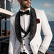 Lunar Nebula - White Crystal Shawl 3-Piece Tuxedo