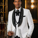 Lunar Nebula - White Crystal Shawl 3-Piece Tuxedo