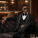 Astro Nebula - Black Crystal Shawl Tuxedo 3-Piece Tuxedo Set