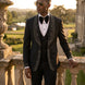Astro Nebula - Black Crystal Shawl Tuxedo 3-Piece Tuxedo Set