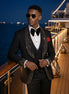 Astro Nebula - Black Crystal Shawl Tuxedo 3-Piece Tuxedo Set