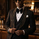Astro Nebula - Black Crystal Shawl Tuxedo 3-Piece Tuxedo Set