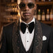 Astro Nebula - Black Crystal Shawl Tuxedo 3-Piece Tuxedo Set