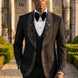Astro Nebula - Black Crystal Shawl Tuxedo 3-Piece Tuxedo Set