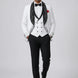 Lunar Nebula - White Crystal Shawl 3-Piece Tuxedo