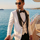 Lunar Nebula - White Crystal Shawl 3-Piece Tuxedo