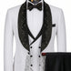 Lunar Nebula - White Crystal Shawl 3-Piece Tuxedo