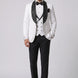 Lunar Nebula - White Crystal Shawl 3-Piece Tuxedo