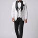 Lunar Nebula - White Crystal Shawl 3-Piece Tuxedo