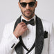 Lunar Nebula - White Crystal Shawl 3-Piece Tuxedo