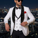 Lunar Nebula - White Crystal Shawl 3-Piece Tuxedo