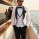 Lunar Nebula - White Crystal Shawl 3-Piece Tuxedo