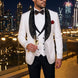 Lunar Nebula - White Crystal Shawl 3-Piece Tuxedo