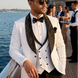 Lunar Nebula - White Crystal Shawl 3-Piece Tuxedo