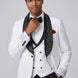 Lunar Nebula - White Crystal Shawl 3-Piece Tuxedo