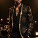 Aten Pharaoh - Black & Gold Sunburst Crystal Dinner Jacket