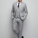Sterling Pinstripe - Light Grey Textured 3-Piece Suit - Nevo Suits