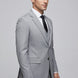 Sterling Pinstripe - Light Grey Textured 3-Piece Suit - Nevo Suits