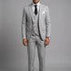 Sterling Pinstripe - Light Grey Textured 3-Piece Suit Set