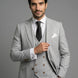 Sterling Pinstripe - Light Grey Textured 3-Piece Suit Set