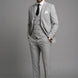 Sterling Pinstripe - Light Grey Textured 3-Piece Suit Set