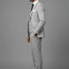Sterling Pinstripe - Light Grey Textured 3-Piece Suit Set