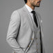 Sterling Pinstripe - Light Grey Textured 3-Piece Suit Set