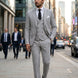 Sterling Pinstripe - Light Grey Textured 3-Piece Suit Set