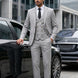 Sterling Pinstripe - Light Grey Textured 3-Piece Suit Set