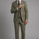 Olive Green Notched Lapel 3-Piece Suit by Nevo Suit - image 01