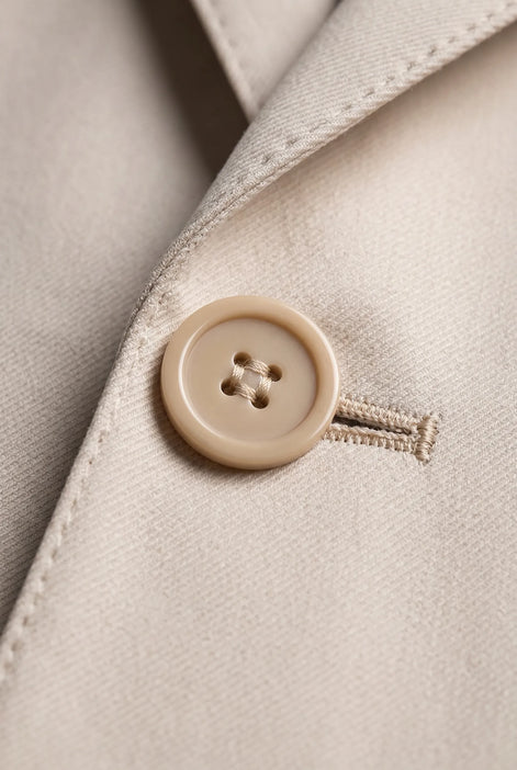 Sandstone Keystone - Ivory Beige Textured 3-Piece Suit