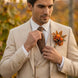 Sandstone Keystone - Ivory Beige Textured 3-Piece Suit