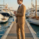 Men’s Classic Brown 3-Piece Barge Collar Suit