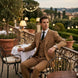 Men’s Classic Brown 3-Piece Barge Collar Suit