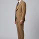Men’s Classic Brown 3-Piece Barge Collar Suit