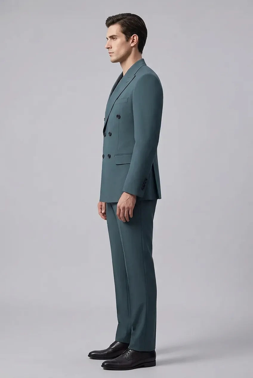 Aegean Crownline - Dark Teal Double-Breasted 2-Piece Suit - product image 13 | Nevo Suit