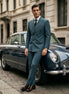 Aegean Citadel - Dark Teal Double-Breasted 2-Piece Suit