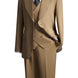 Brown 3-Piece Barge Collar Suit - Nevo Suits