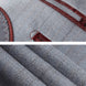 Close up of premium interior lining and red piping on Nevo grey suit |
