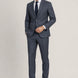 Cinder Axis slate blue side-slit 3-piece suit