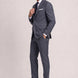 Cinder Axis slate blue side-slit 3-piece suit